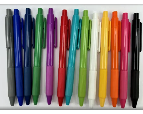 Ручка шариковая Flora Color с полугелиевым стержнем, серая