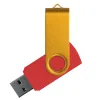 Флеш накопитель USB 2.0 Twister Сolor Mix 16GB, пластик Софт Тач/металл, красный/желтый