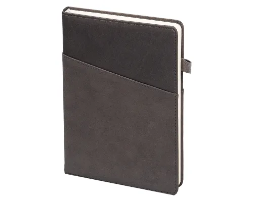 Ежедневник Smart Porta Nuba Latte А5, серый/темно-серый, недатированный, в твердой обложке