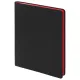 Еженедельник Flexy Latte Soft Touch Black Edition Color A4, черный с красным, датированный на 2026 г, в гибкой обложке