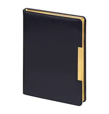Ежедневник City Moderna Pristine А5, синий с золотистым, недатированный, в твердой обложке с поролоном
