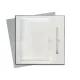 Коробка подарочная Solution Superior Alfa Linen под ежедневник и ручку, серебро, 25,7x25,7x2,8 см, бежевый ложемент