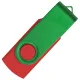 Флеш накопитель USB 2.0 Twister Сolor Mix 16GB, пластик Софт Тач/металл, красный/зеленый