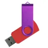 Флеш накопитель USB 2.0 Twister Сolor Mix 16GB, пластик Софт Тач/металл, красный/фиолетовый