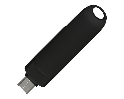 Флеш накопитель USB 3.0 + TYPE C Cupertino, металл, черный матовый, 32 GB Флеш накопитель USB 3.0 + TYPE C Cupertino, металл, черный матовый, 32 GB