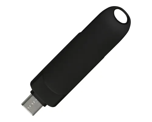 Флеш накопитель USB 3.0 + TYPE C Cupertino, металл, черный матовый, 32 GB Флеш накопитель USB 3.0 + TYPE C Cupertino, металл, черный матовый, 32 GB