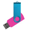 Флеш накопитель USB 2.0 Twister Сolor Mix 16GB, пластик Софт Тач/металл, розовый/голубой