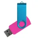 Флеш накопитель USB 2.0 Twister Сolor Mix 16GB, пластик Софт Тач/металл, розовый/голубой