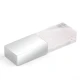 Флеш накопитель USB 2.0 Кристалл, металл/стекло, прозрачный/серебристый, подсветка белым,16 GB