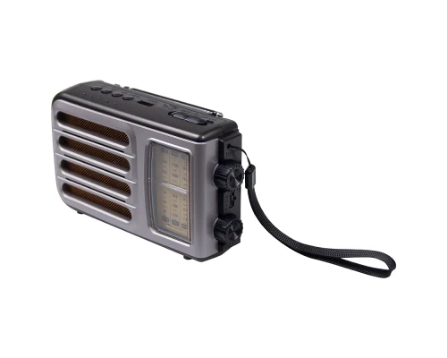 Ретро радио Heritage Melody,  Bluetooth, AM/FM/SW, LED-подсветкой, USB, TF и MP3-плеером, цвет серебристый