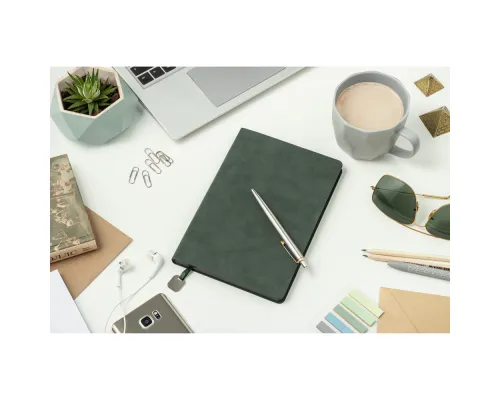Ежедневник Flexy Nuba А5, зеленый, недатированный, в гибкой обложке