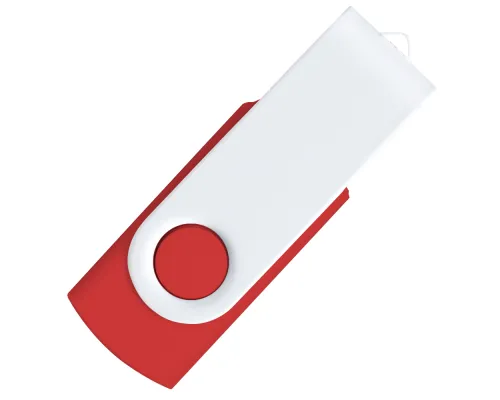 Флеш накопитель USB 2.0 Twister Сolor Mix 16GB, пластик Софт Тач/металл, красный/белый