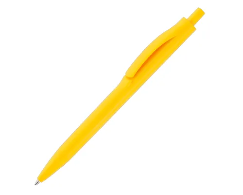 Ручка шариковая IGLA SOFT, пластиковая, софт-тач, желтая