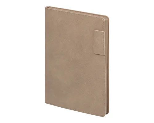 Ежедневник Flexy Tenero Suede A5, бежевый, недатированный, в гибкой обложке с петлей для ручки