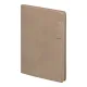 Ежедневник Flexy Tenero Suede A5, бежевый, недатированный, в гибкой обложке с петлей для ручки