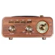 Ретро радио в стиле радиолы, Heritage Nostalgia, диапазон частот  AM FM SW, с USB порт,  Bluetooth, цвет коричневый