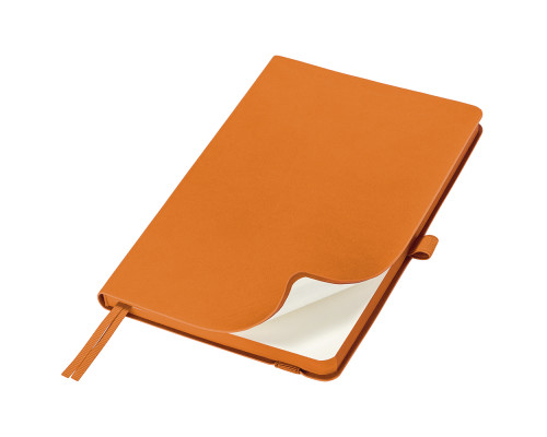 Ежедневник Flexy Line Linen А5, оранжевый/оранжевый, недатированный, в гибкой обложке, с резинкой и петлей для ручки Ежедневник Flexy Line Linen А5, оранжевый/оранжевый, недатированный, в гибкой обложке, с резинкой и петлей для ручки