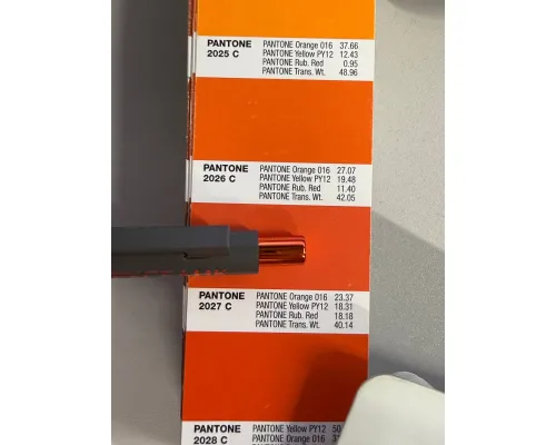 Ручка шариковая Snap Mirror матовая, металл, серый с оранжевым