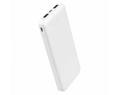 Внешний аккумулятор (powerbank) «Amper», 10 000 mAH, 5V 2.0 A, белый