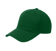 Кепка 5- панельная Oxford 300, c темно-зеленым сендвичем, темно-зеленая