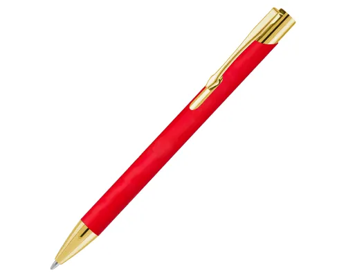 Ручка шариковая, Legend Soft Touch Mirror Gold, красная/золотистая