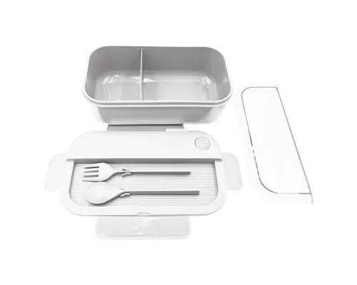 Герметичный контейнер для еды (ланч бокс)  BON VOYAGE, пластиковый, белый, 1100 мл.