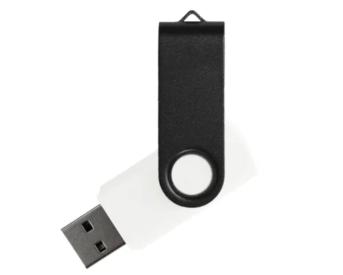 Флеш накопитель USB 2.0 Twister Сolor Mix 16GB, пластик Софт Тач/металл, белый/черный