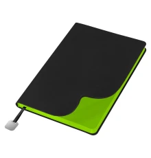 Ежедневник Flexy Latte Soft Touch Black Edition Color А5, черный/салатовый, недатированный, в гибкой обложке