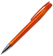 Ручка шариковая, пластиковая, фрост, оранжевая/серебристая, Z-PEN