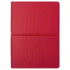 Блокнот А6 Van Diemen, со стикерами, в гибкой обложке c резинкой в линейку, красный