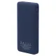 Внешний аккумулятор (powerbank) «WeCharge Velvet», 10 000 mAH, 5V -2A , c цифровым дисплеем для контроля заряда, темно-синий