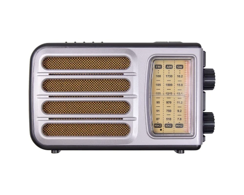 Ретро радио Heritage Melody,  Bluetooth, AM/FM/SW, LED-подсветкой, USB, TF и MP3-плеером, цвет серебристый