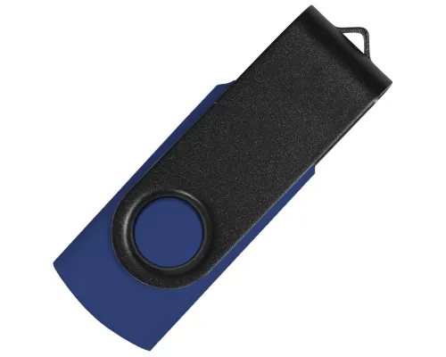 Флеш накопитель USB 2.0 Twister Сolor Mix 16GB, пластик Софт Тач/металл, темно-синий/черный
