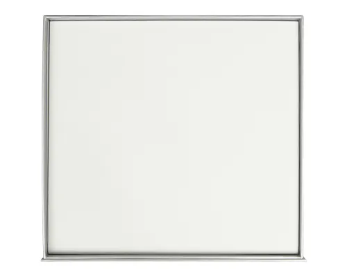 Подарочная коробка, размер 29,7*28,0*4,5 см,  Solution Prestige Magnum Linen  с магнитным клапаном под индивидуальную вырубку, серебристая, с черным ложементом