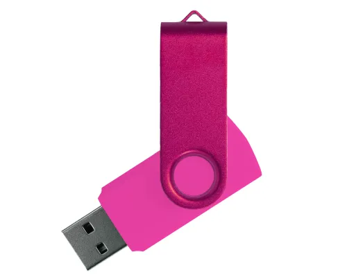 Флеш накопитель USB 2.0 Twister Assembly 16GB, пластик Софт Тач/металл, розовый/розовый