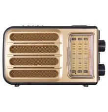 Ретро радио Heritage Melody,  Bluetooth, AM/FM/SW, LED-подсветкой, USB, TF и MP3-плеером, цвет светло-коричневый