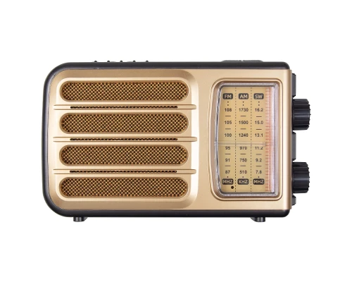 Ретро радио Heritage Melody,  Bluetooth, AM/FM/SW, LED-подсветкой, USB, TF и MP3-плеером, цвет светло-коричневый