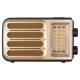 Ретро радио Heritage Melody,  Bluetooth, AM/FM/SW, LED-подсветкой, USB, TF и MP3-плеером, цвет светло-коричневый