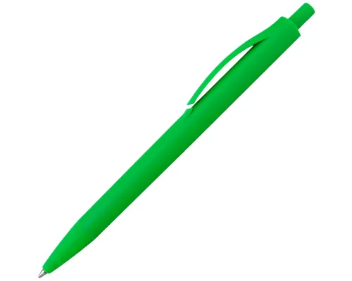 Ручка шариковая Хит, пластиковая, софт-тач, зеленая, pantone 369 С Ручка шариковая Хит, пластиковая, софт-тач, зеленая, pantone 369 С