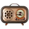 Ретро радио в стиле радиолы, диапазон частот  AM FM SW, USB, Bluetooth, Heritage Memories, со светодиодной подсветкой, цвет светло-коричневый