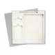 Коробка подарочная Solution Superior Linen, серебро, 25,7x25,7, с вырубкой под ежедневник/ручку/флешку/пауэрбанк 7,0х11,7