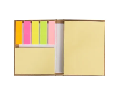 Набор цветных бумажных стикеров Stick and Smile  в твердом переплете, 100 листов в блоке,  размер 8*10,5*1,5 см, кравт