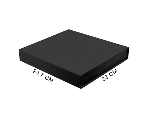 Подарочная коробка, размер 29,7*28,0*4,5 см, Solution Prestige Magnum Fabrique с магнитным клапаном без ложемента, черная