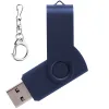 Флеш накопитель USB 2.0 Twister 16GB, пластик Софт Тач/металл, темно-синий/темно-синий