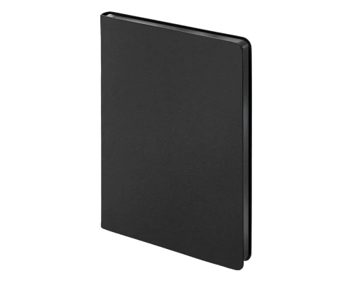 Ежедневник Flexy Velours de Soie Color А5, черный с фольгированным черным срезом, недатированный, в гибкой обложке