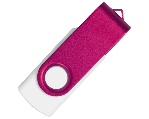 Флеш накопитель USB 2.0 Twister Сolor Mix 16GB, пластик Софт Тач/металл, белый/розовый