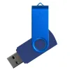 Флеш накопитель USB 2.0 Twister Сolor Mix 16GB, пластик Софт Тач/металл, темно-синий/синий