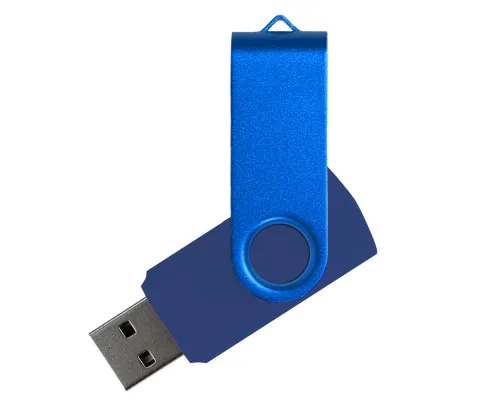 Флеш накопитель USB 2.0 Twister Сolor Mix 16GB, пластик Софт Тач/металл, темно-синий/синий