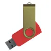 Флеш накопитель USB 2.0 Twister Сolor Mix 16GB, пластик Софт Тач/металл, красный/оливковый