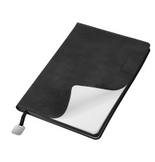 Ежедневник Flexy Tenero Suede A5, черный, недатированный, в гибкой обложке с петлей для ручки